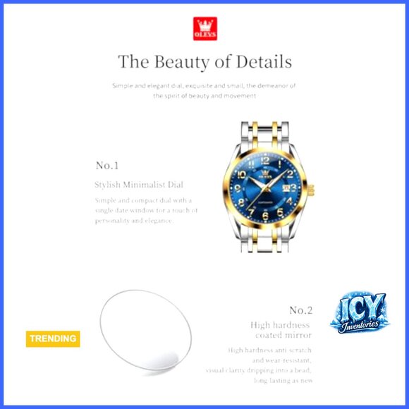 Stainless Steel Quartz Dress Watch Waterproof Luminous Date main image 4